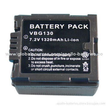 Camera Battery, VBG-130, 7.2V/1320mAh, Li-ion